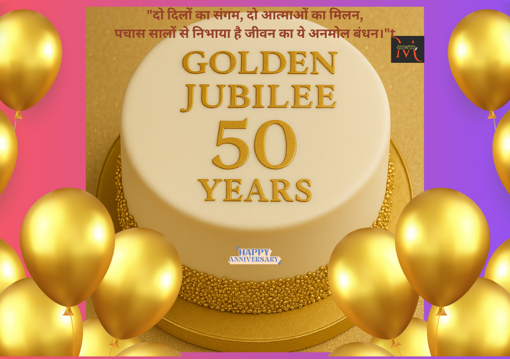 50TH GOLDEN JUBLI-ANCHORING SCRIPTBest Wishes card