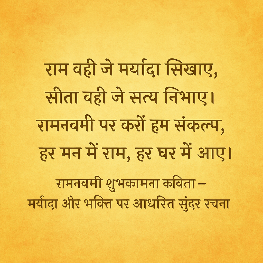 “मर्यादा पुरुषोत्तम श्रीराम के जन्म का संदेश: रामनवमी स्पेशल संस्कृत और अध्यात्म से सजी कविताएं"