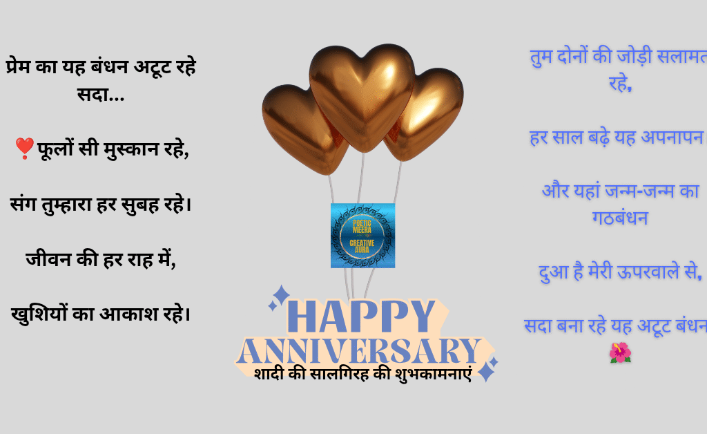 शादी की सालगिरह की शुभकामनाएं - Happy Anniversary Blessing