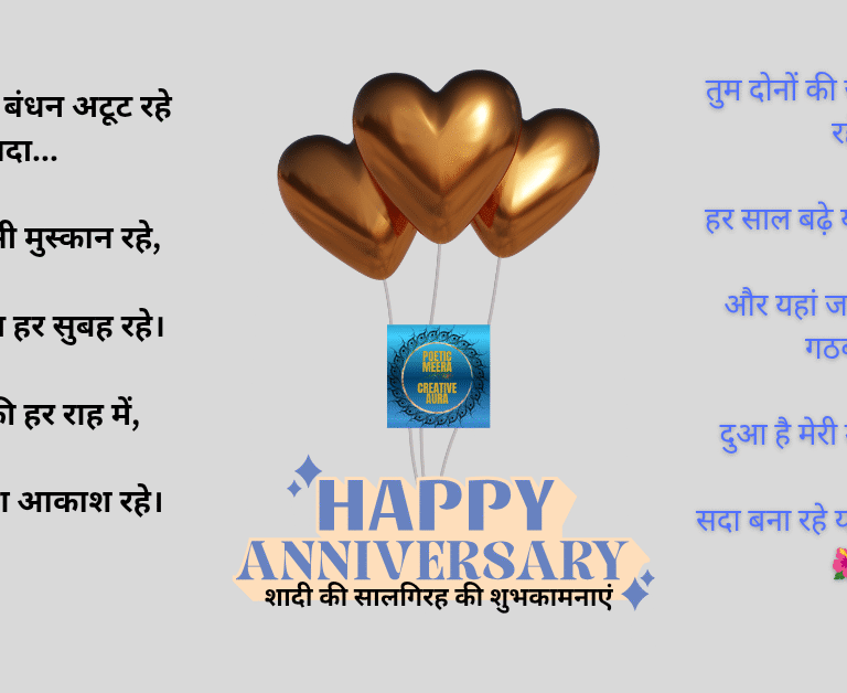 शादी की सालगिरह की शुभकामनाएं - Happy Anniversary Blessing