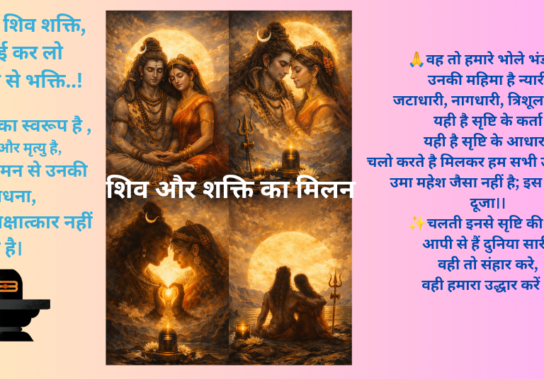 शिव और शक्ति का मिलन कविता