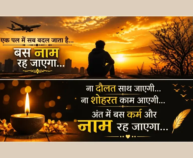 जिंदगी पर हिंदी कविता नाम रह जाएगा